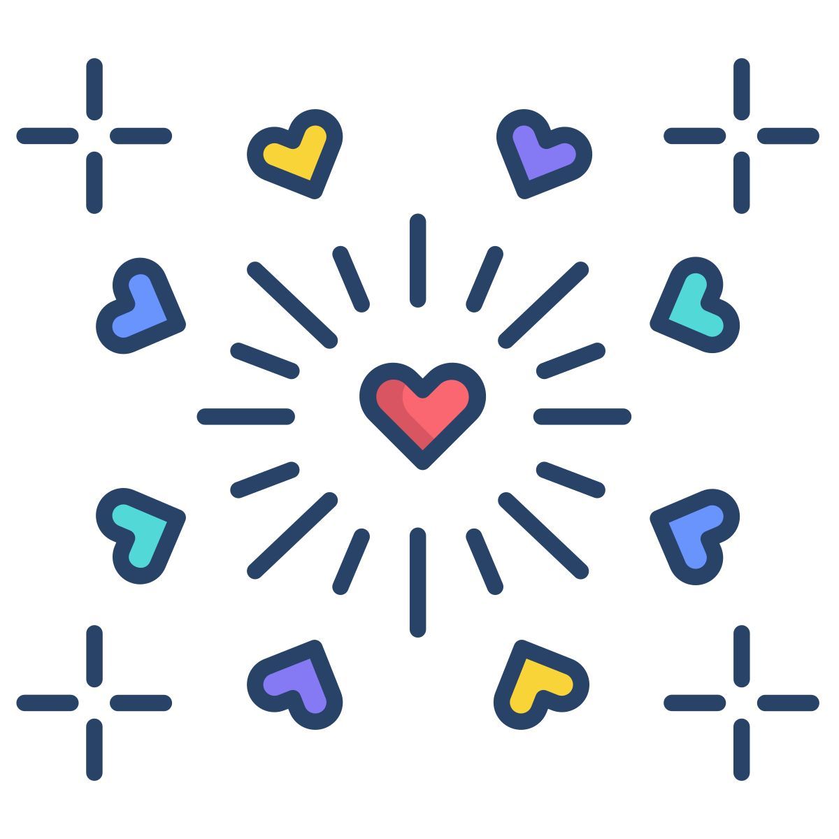 fireworks love icon