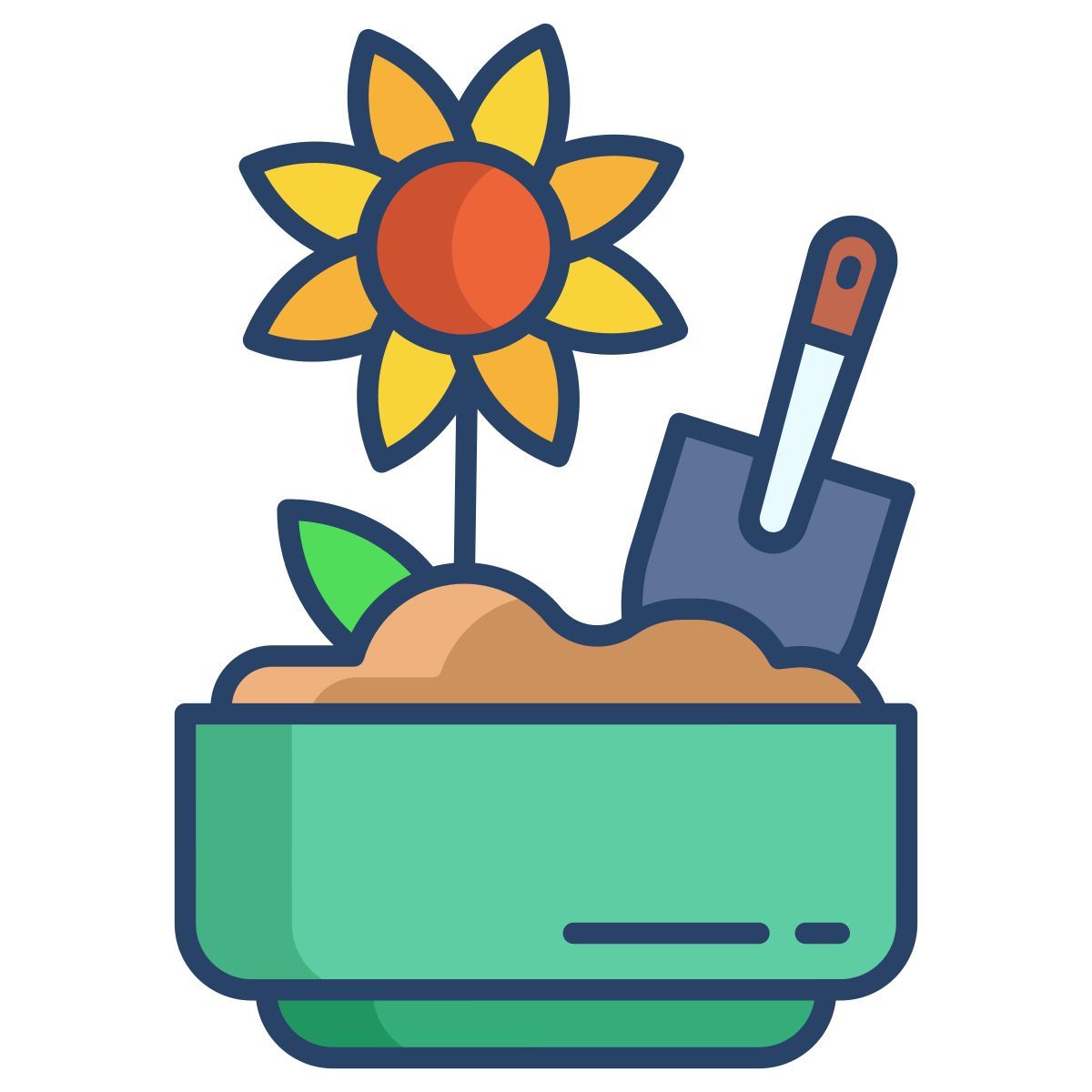 flower potting icon