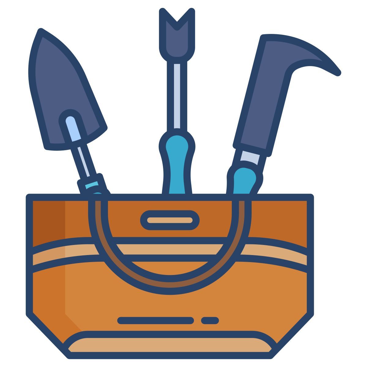 gardening tool bag icon