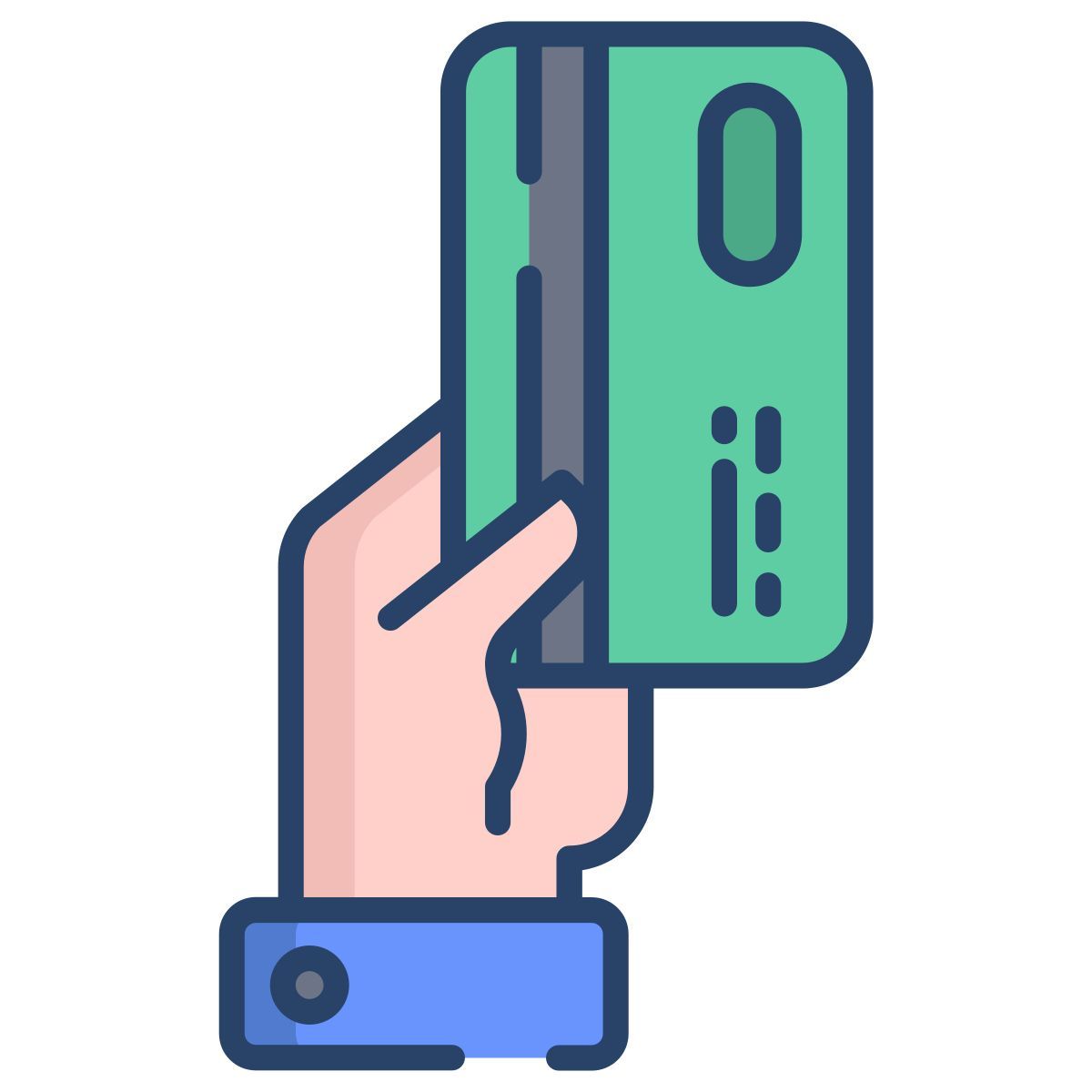 hand holding card icon
