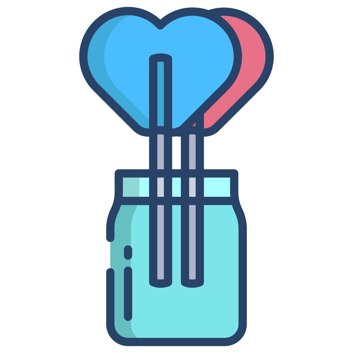 heart lollipop icon