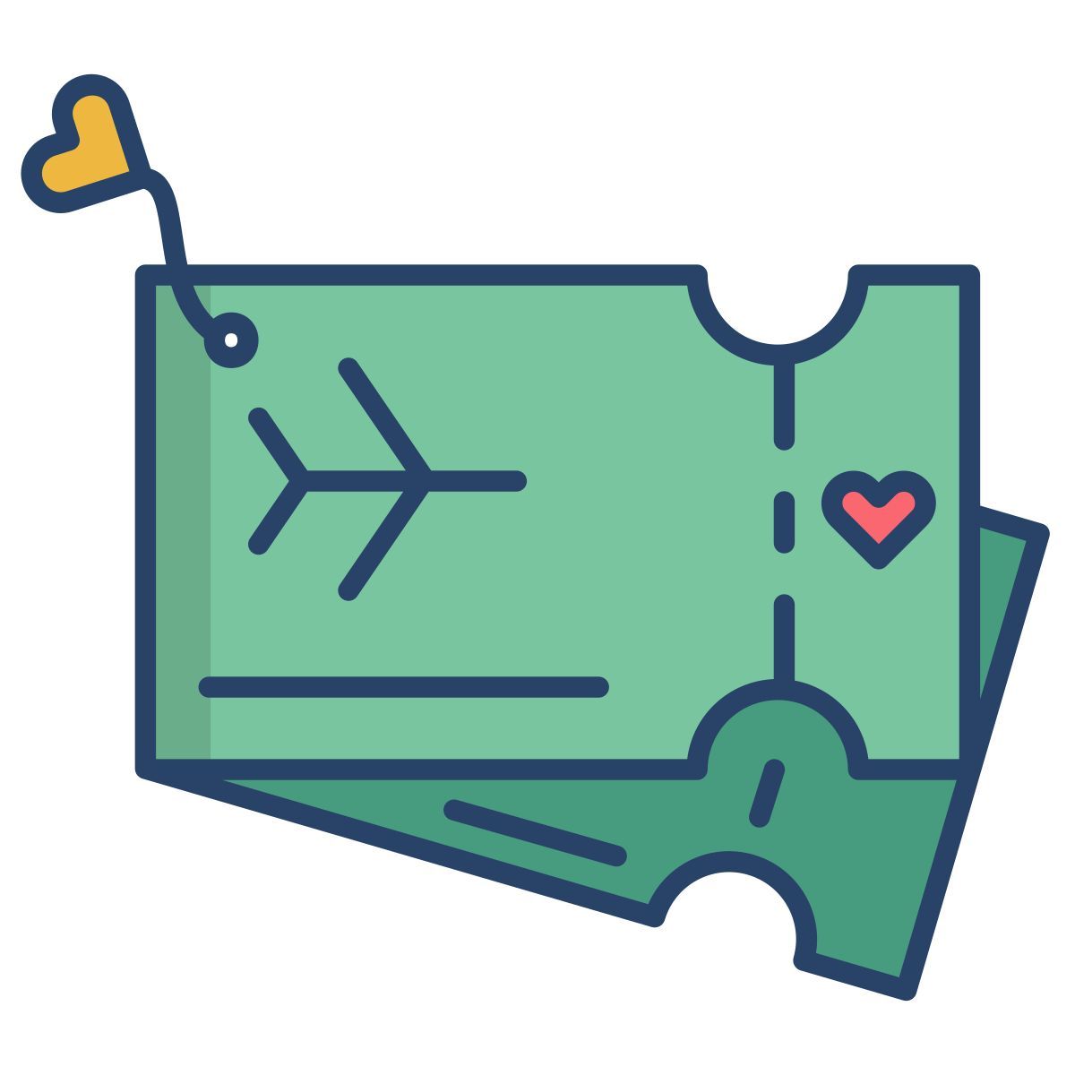 honeymoon ticket icon