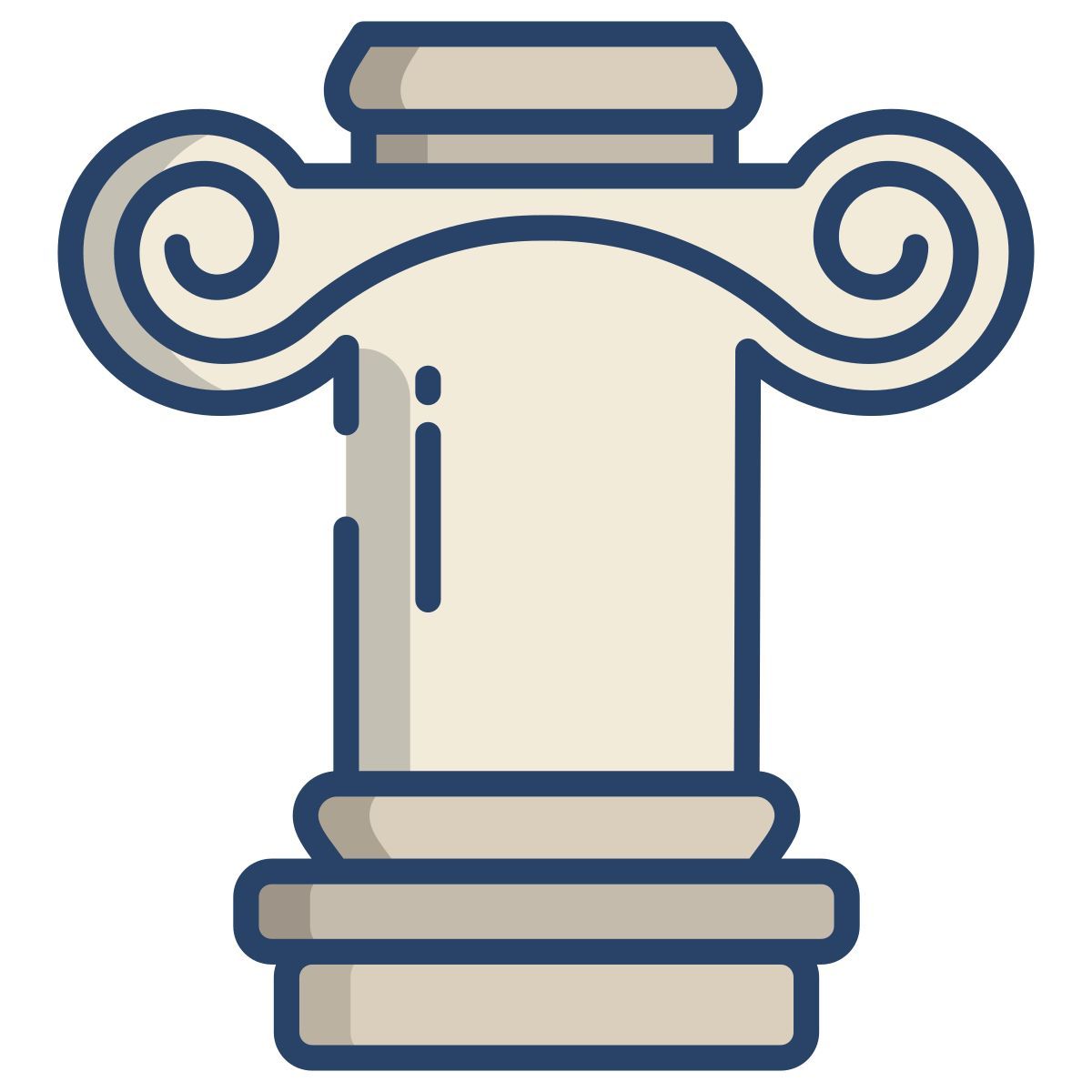 ionic greek pillar icon