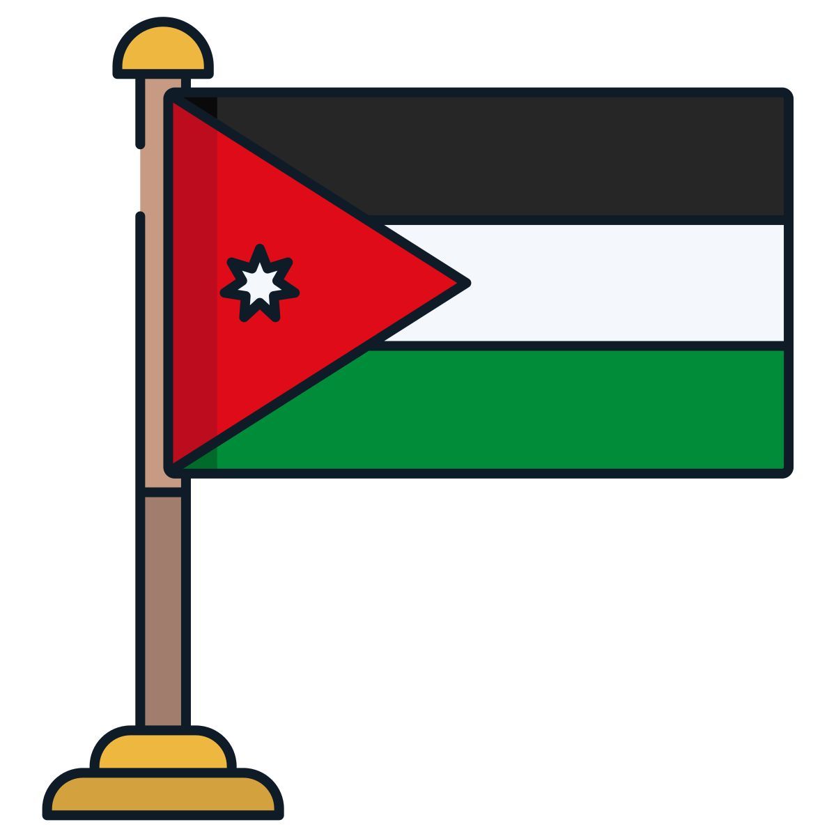 bandeira da jordânia icon