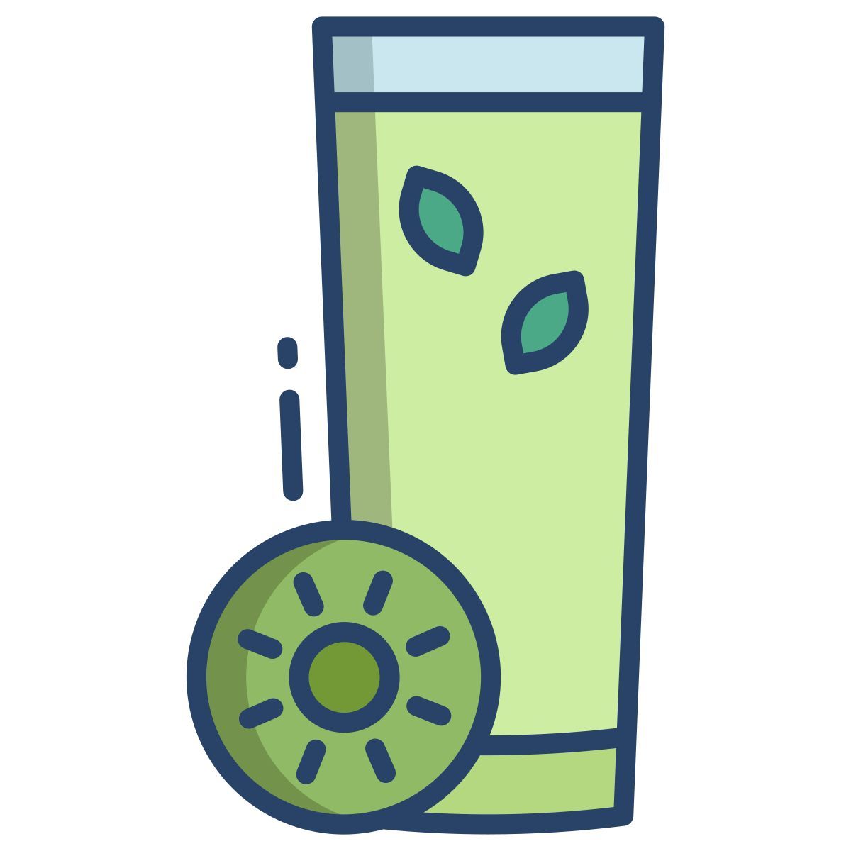 kiwi and pineapple smoothie icon