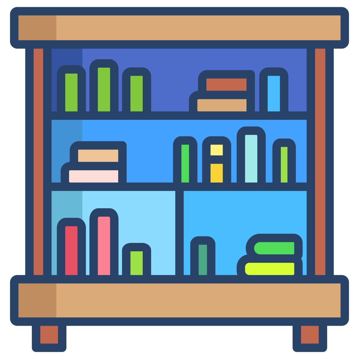 library shelf icon