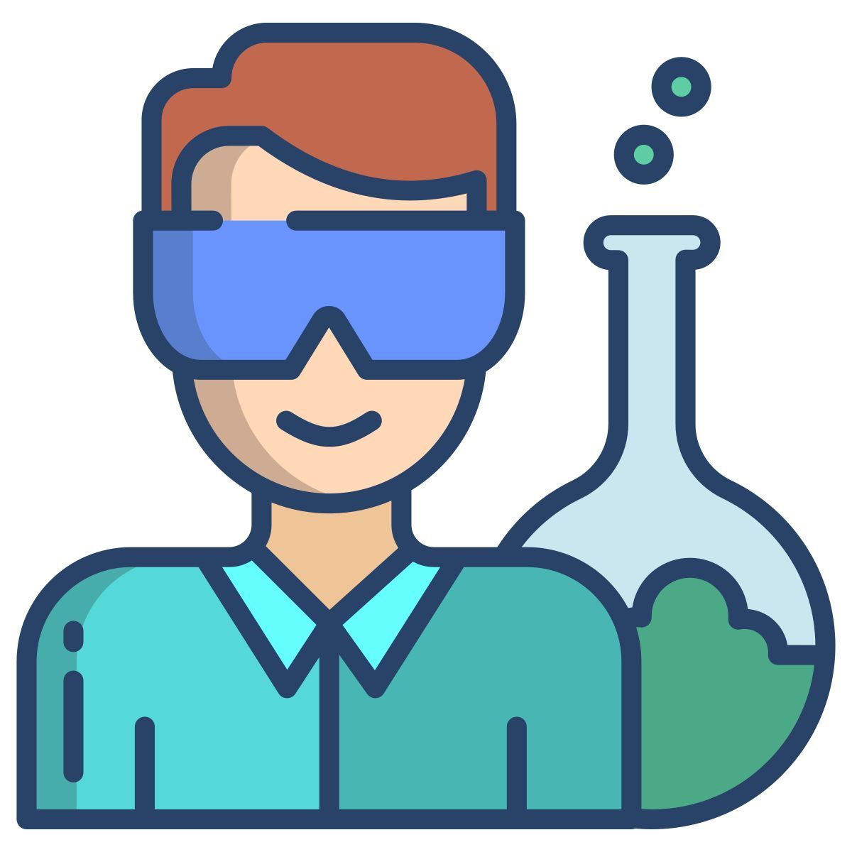 linear color chemical engineer icon