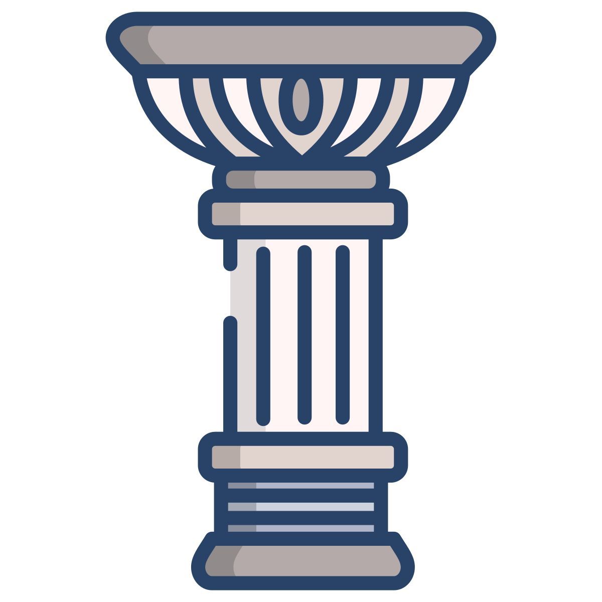 lotus greek pillar icon