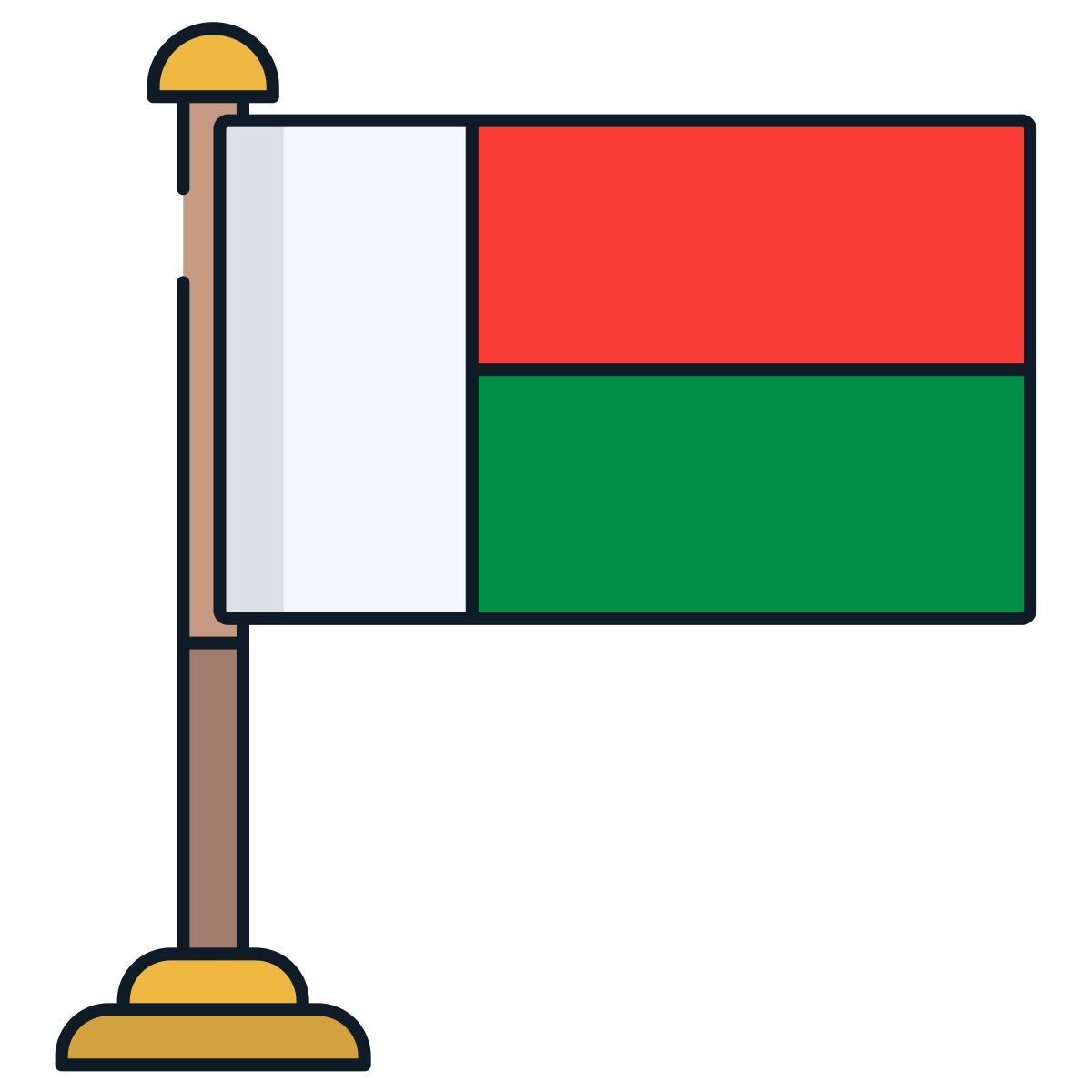bandiera del madagascar icon