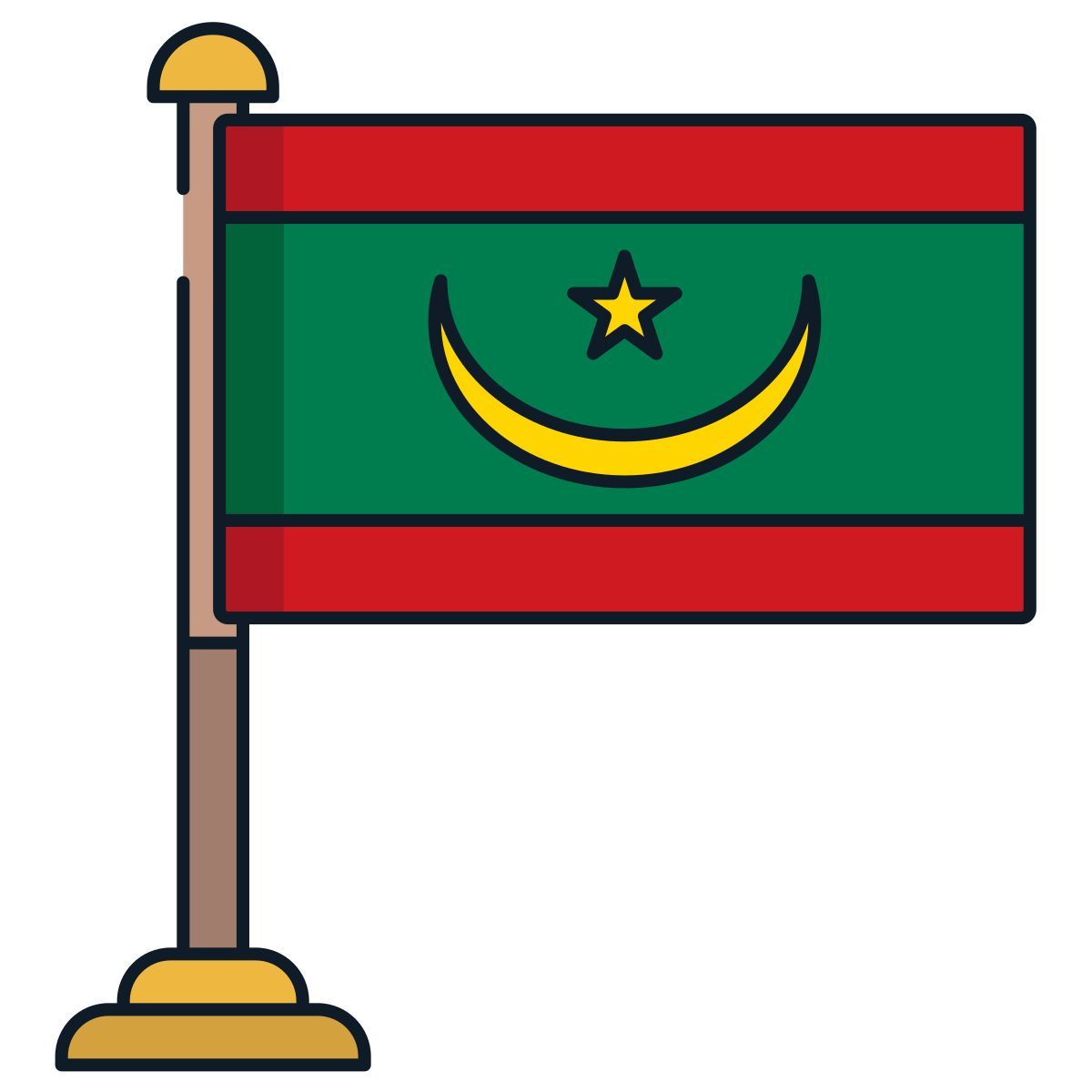 모리타니 국기 icon