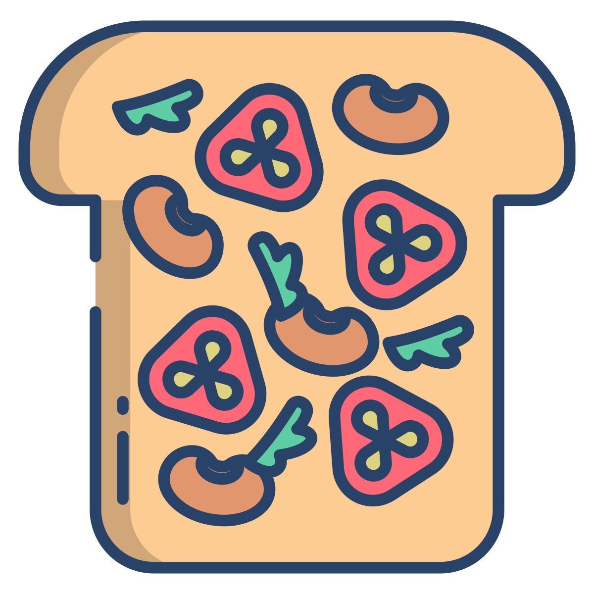 mexican black beans with jalapeno toast icon