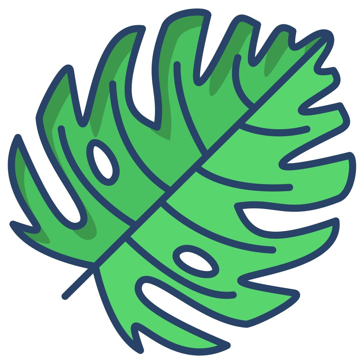 monstera leaf icon