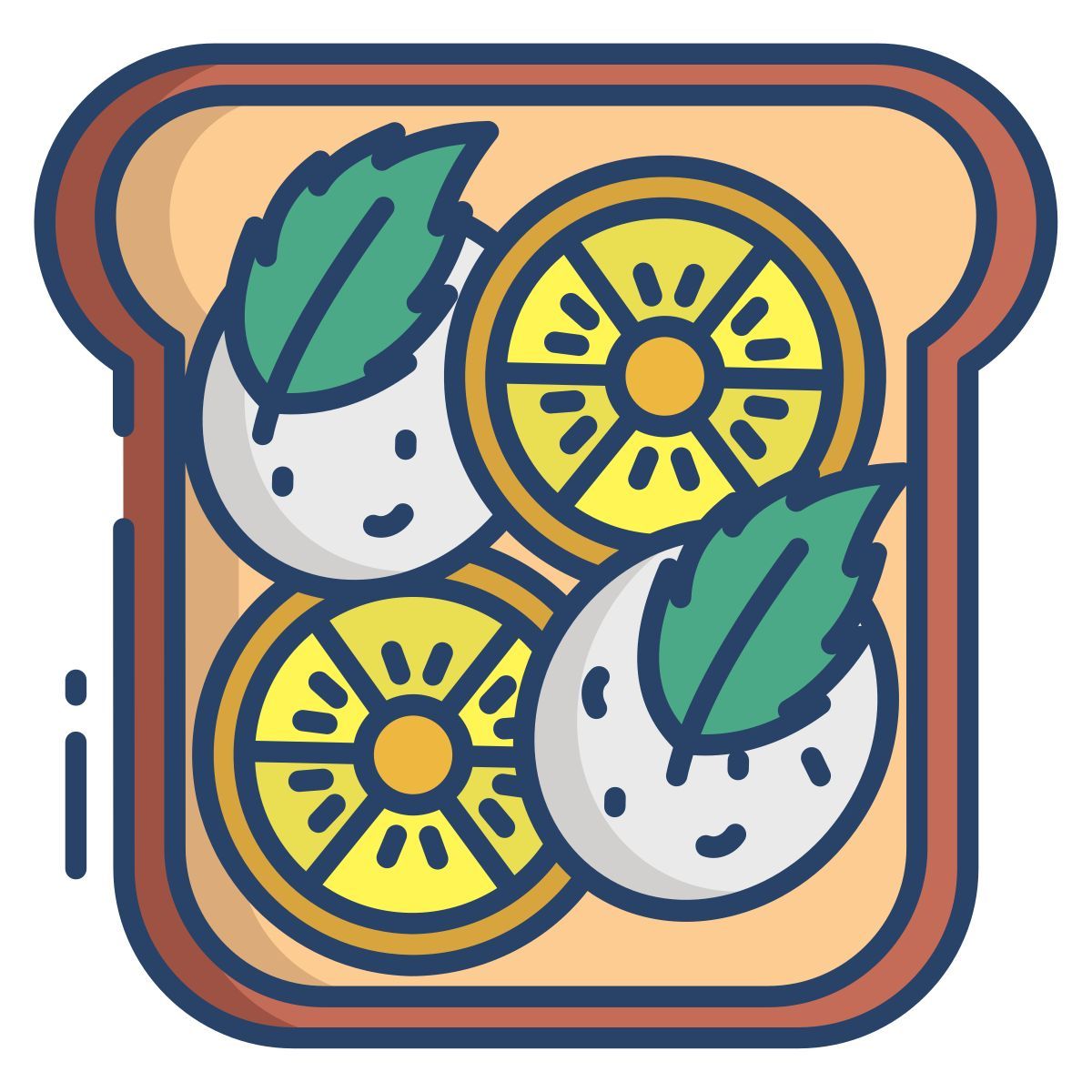 mozzarella toast icon