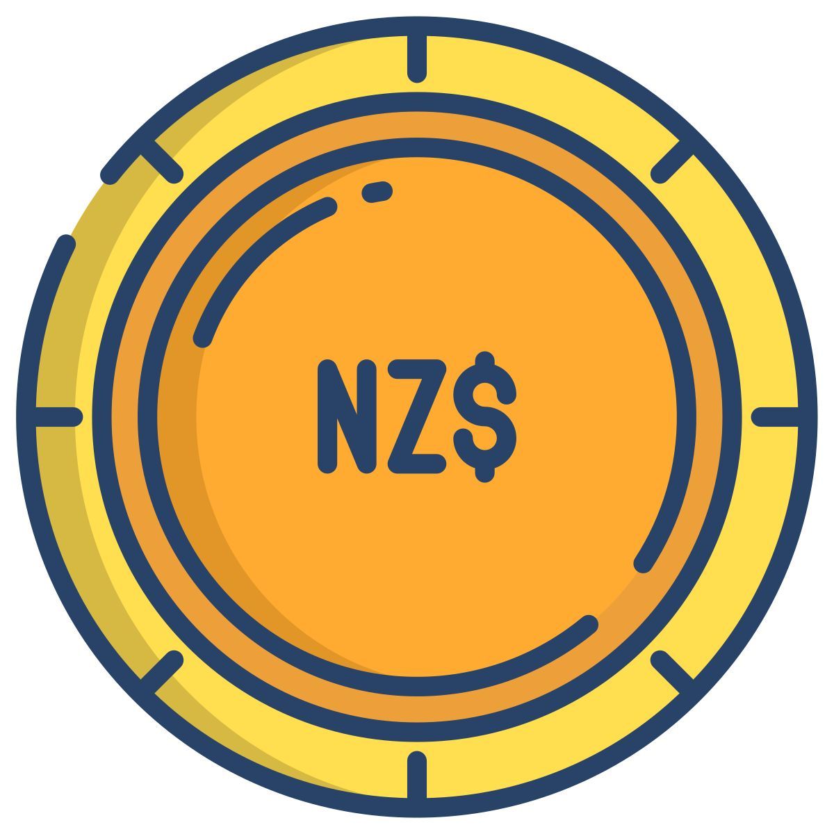 new zealand dollar icon