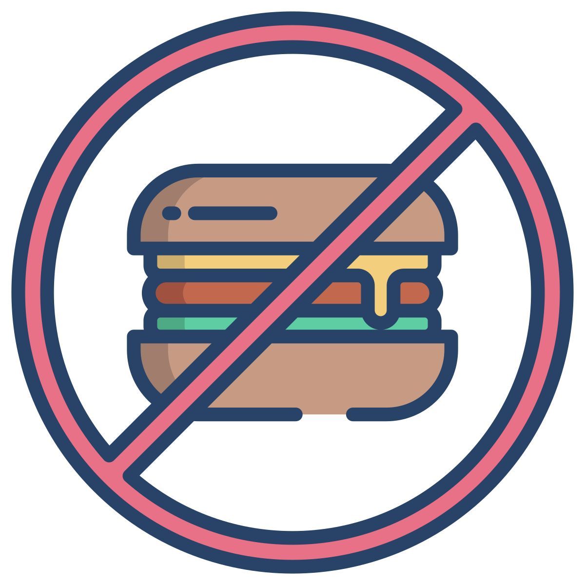 no fast food icon