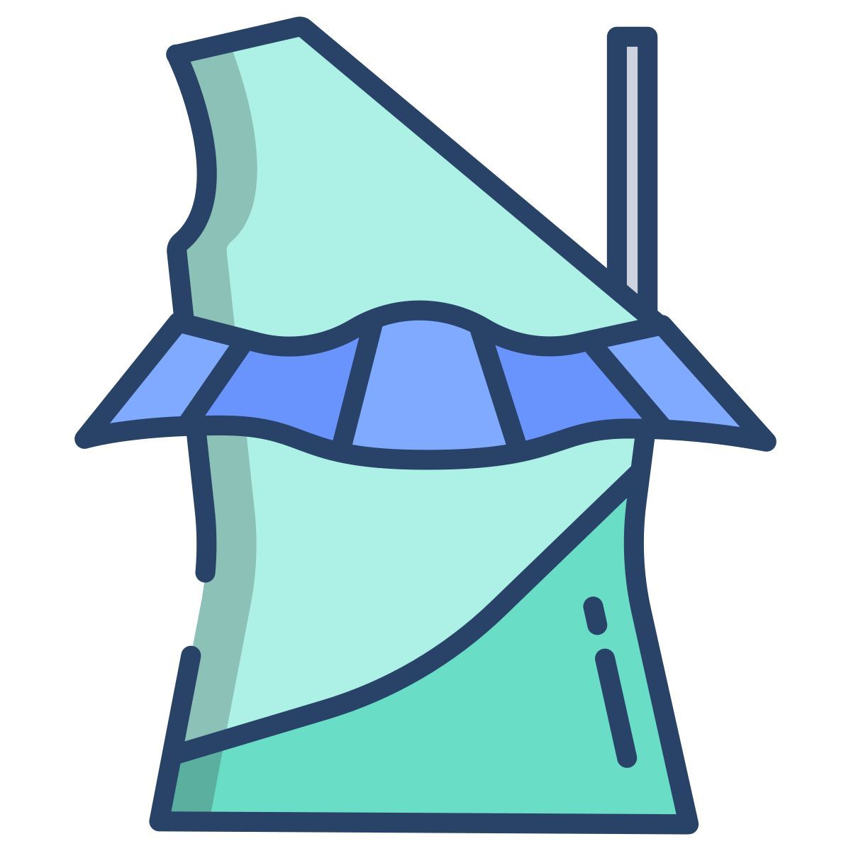 one shoulder top icon