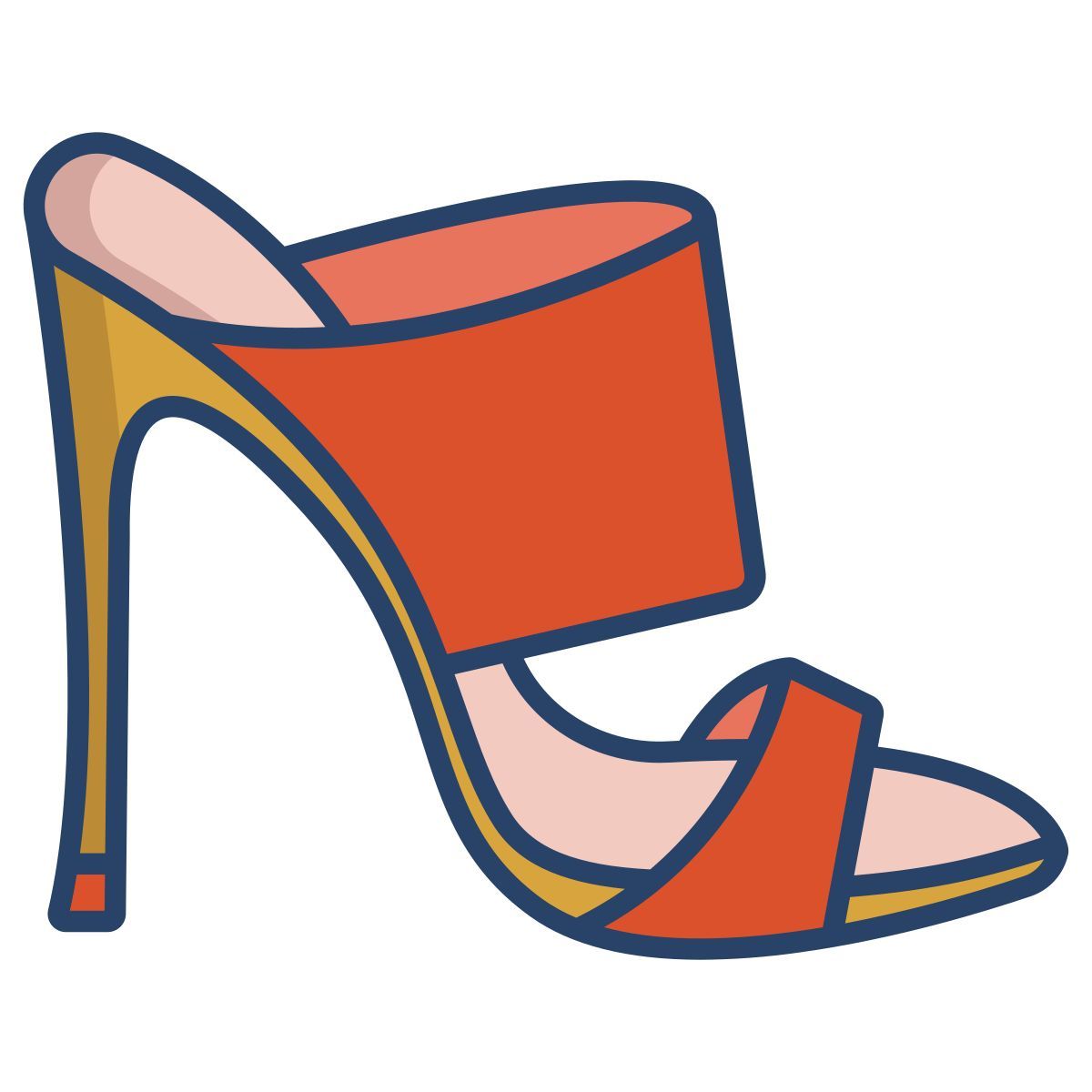 open toe stiletto heel icon