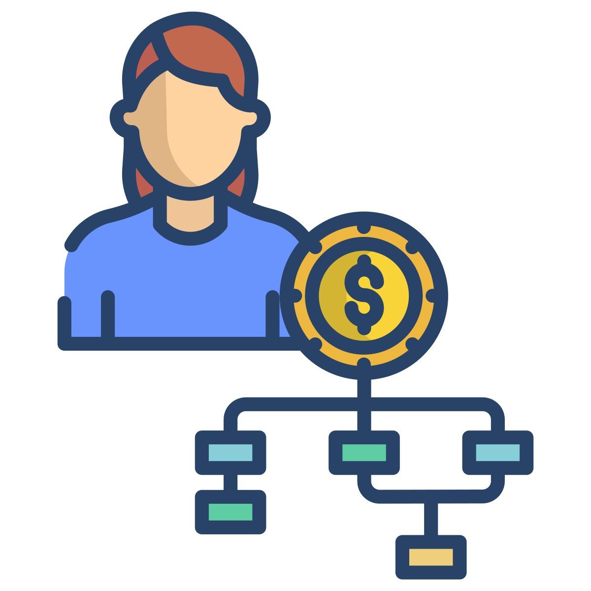 organization woman icon