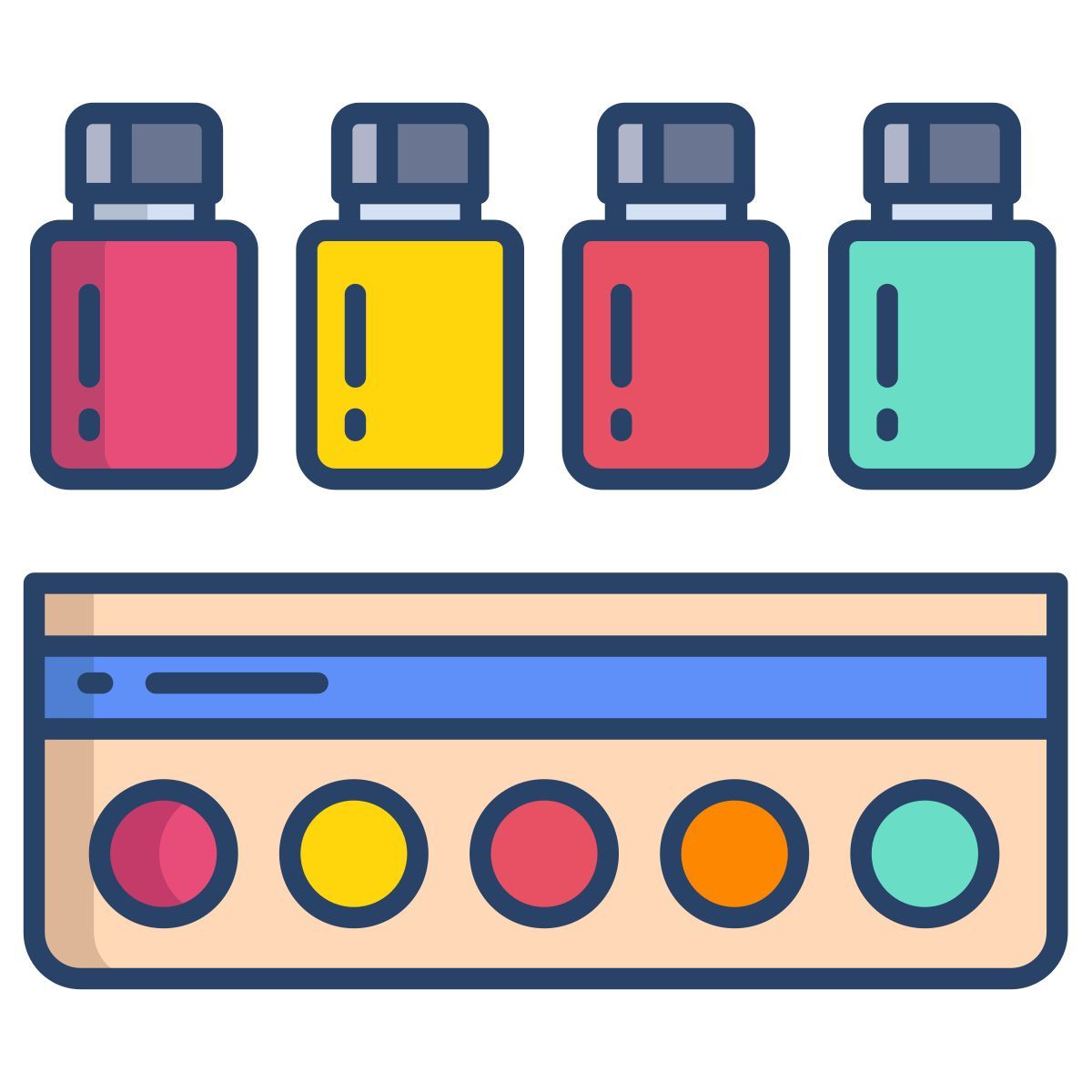 paint bottles icon