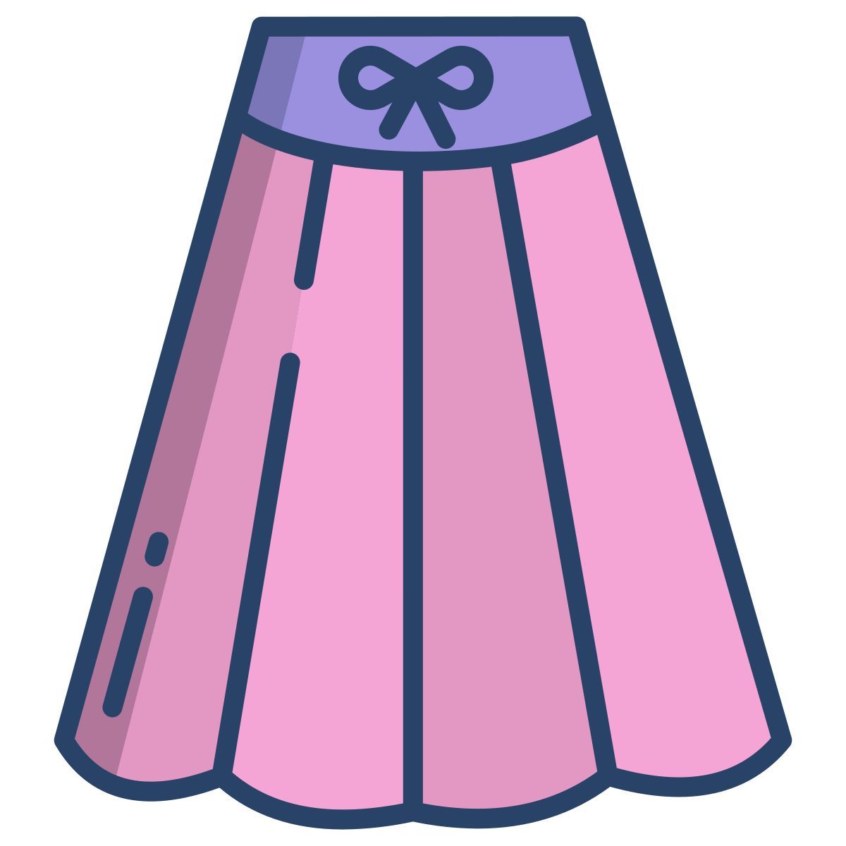 panelled skirt icon