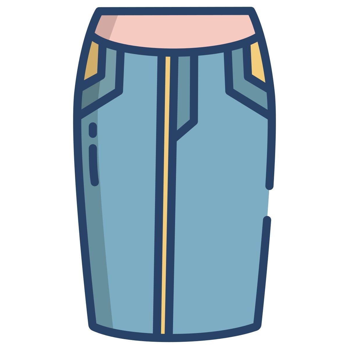 panelled skirt icon