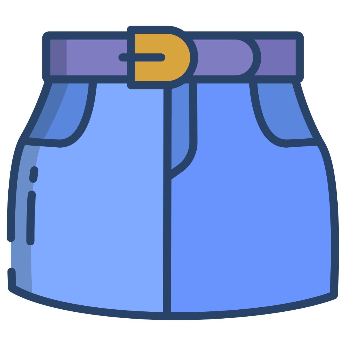 panelled skirt icon
