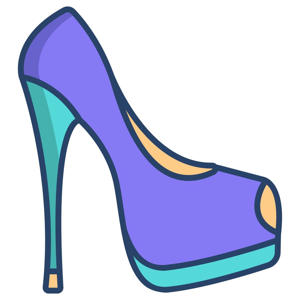 peep toe shoe icon