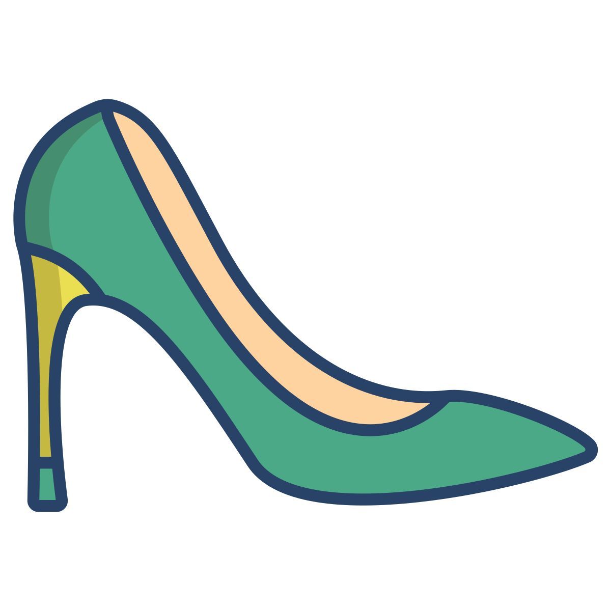 pointed heel shoe icon