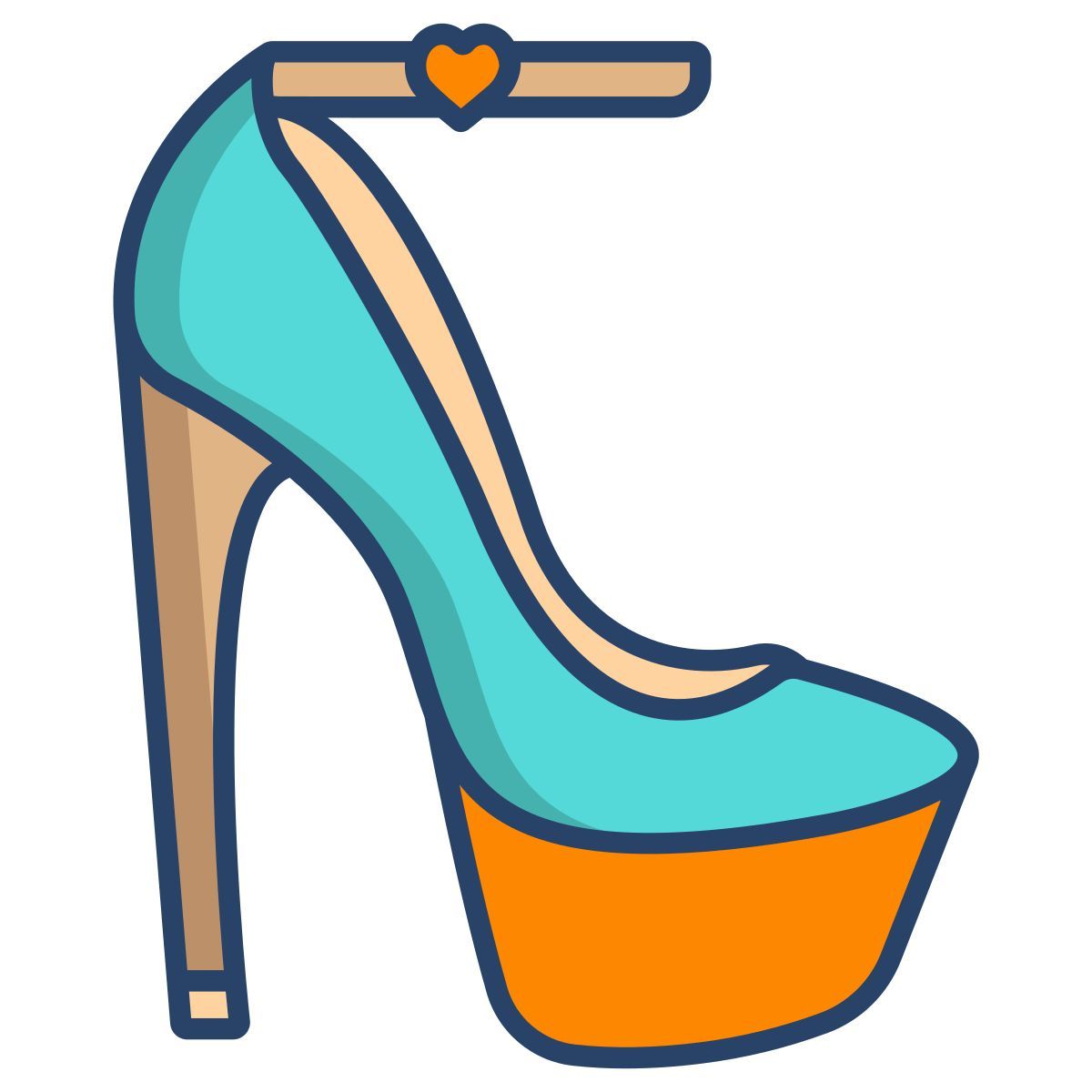 pump with ankle strap icon