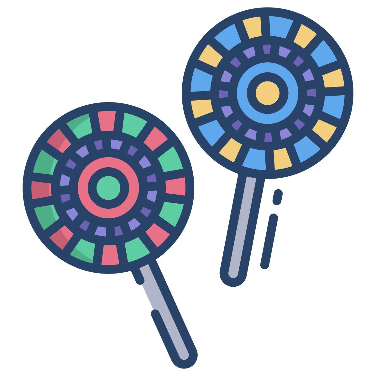 rainbow lollipop candy icon