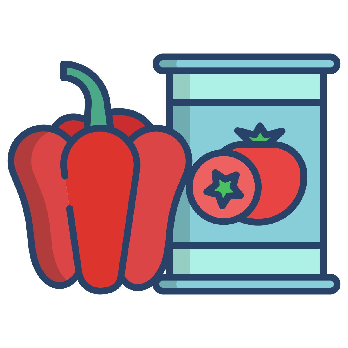 pimiento rojo y pasta de tomate icon