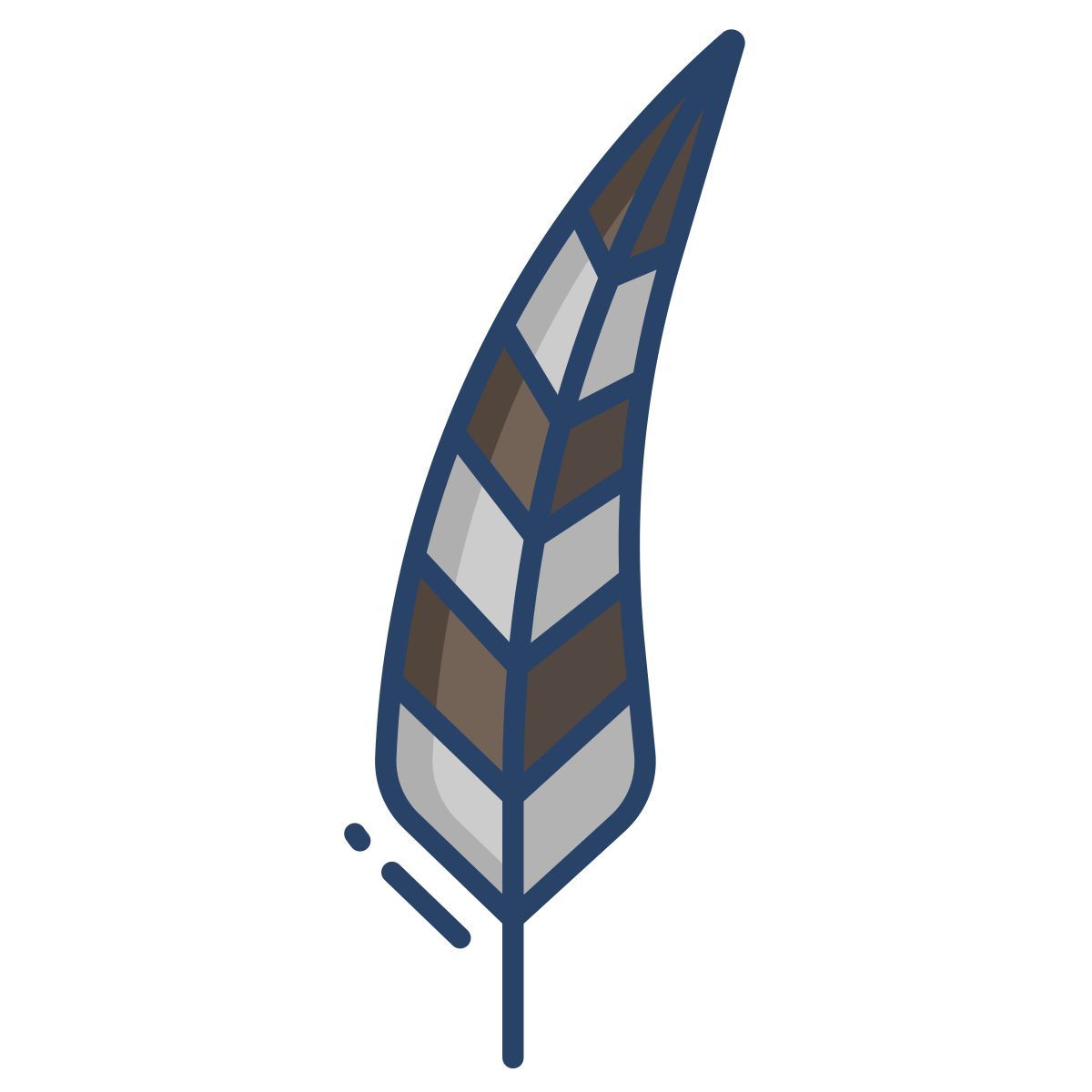 rock rooster feather icon