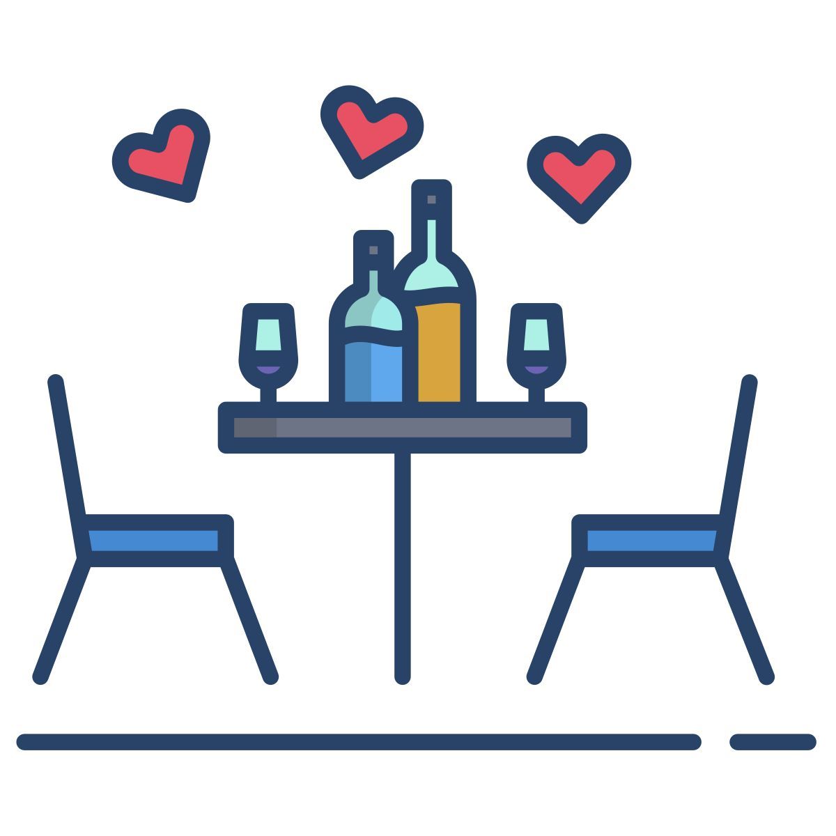 romantic dinner icon
