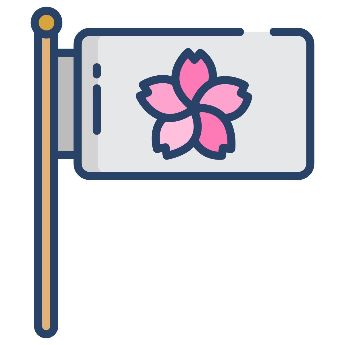 sakura festival flag icon