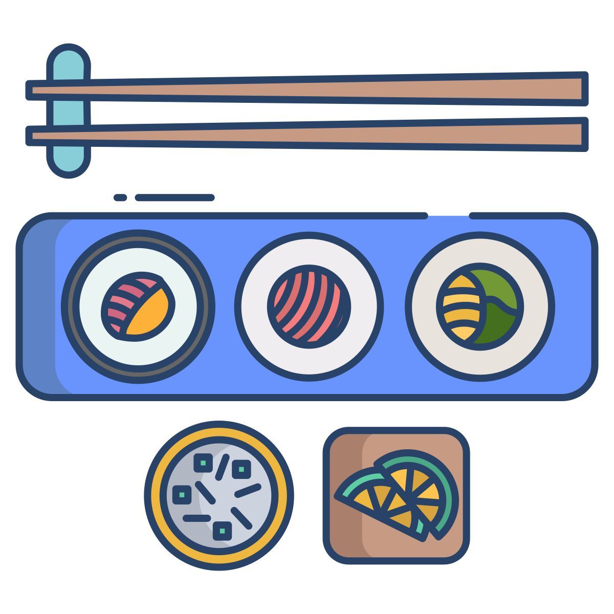 salmon sushi icon