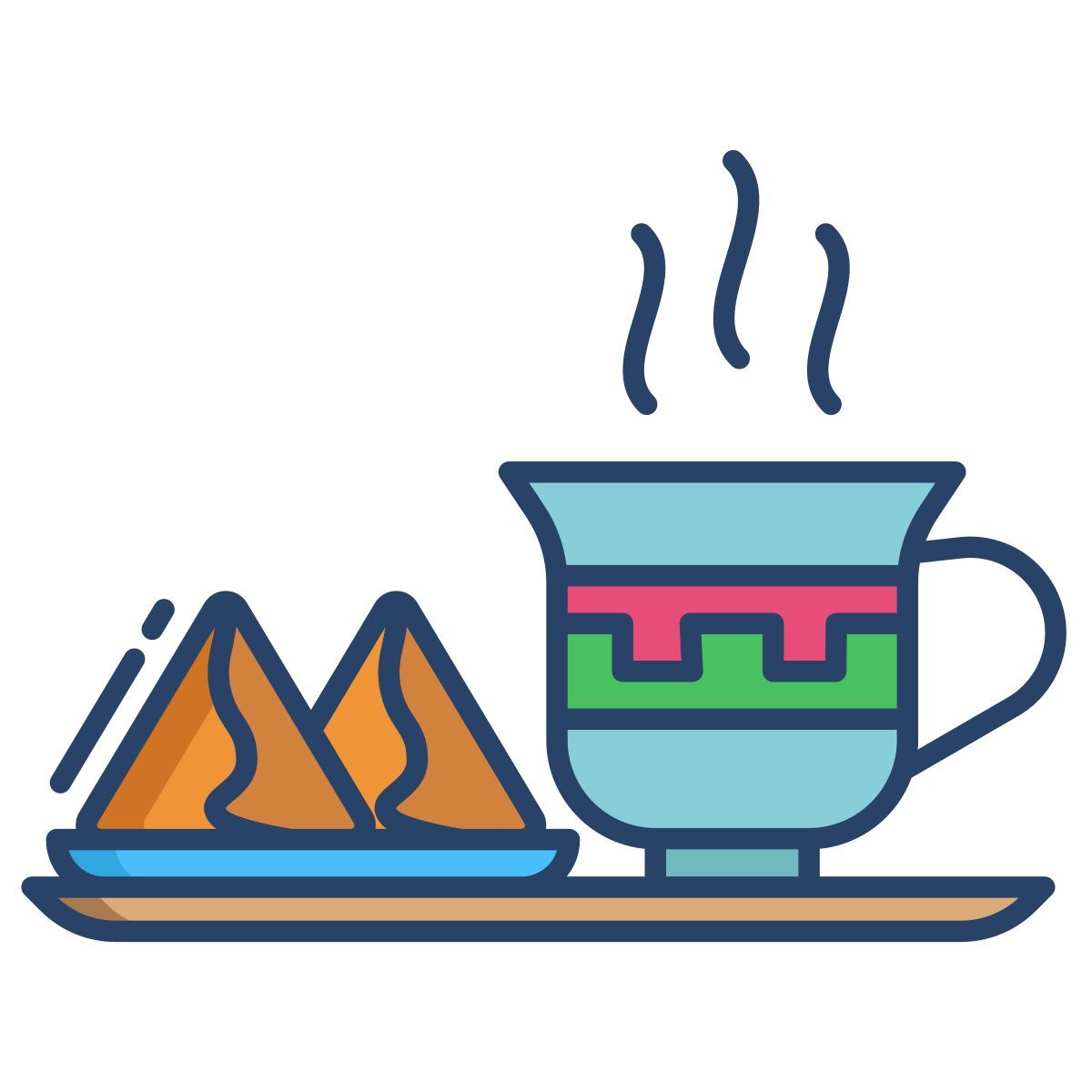 samosa and tea icon