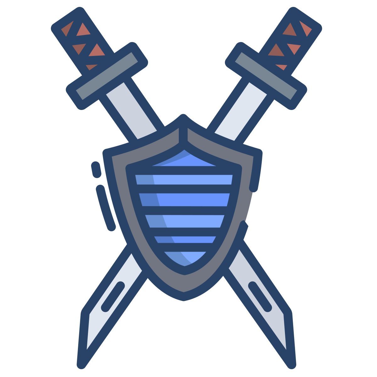 samurai sword and shield icon