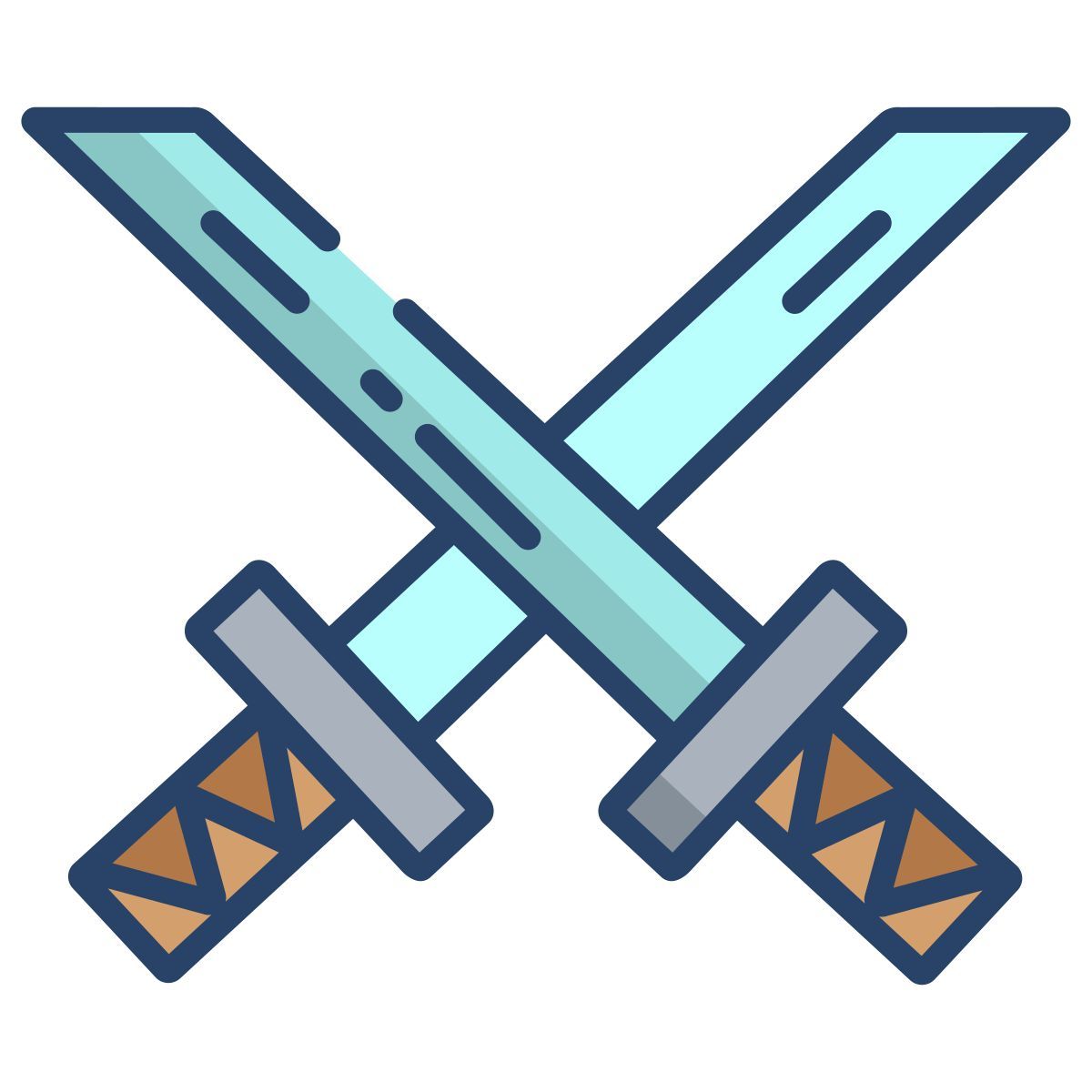 samurai sword crossed icon