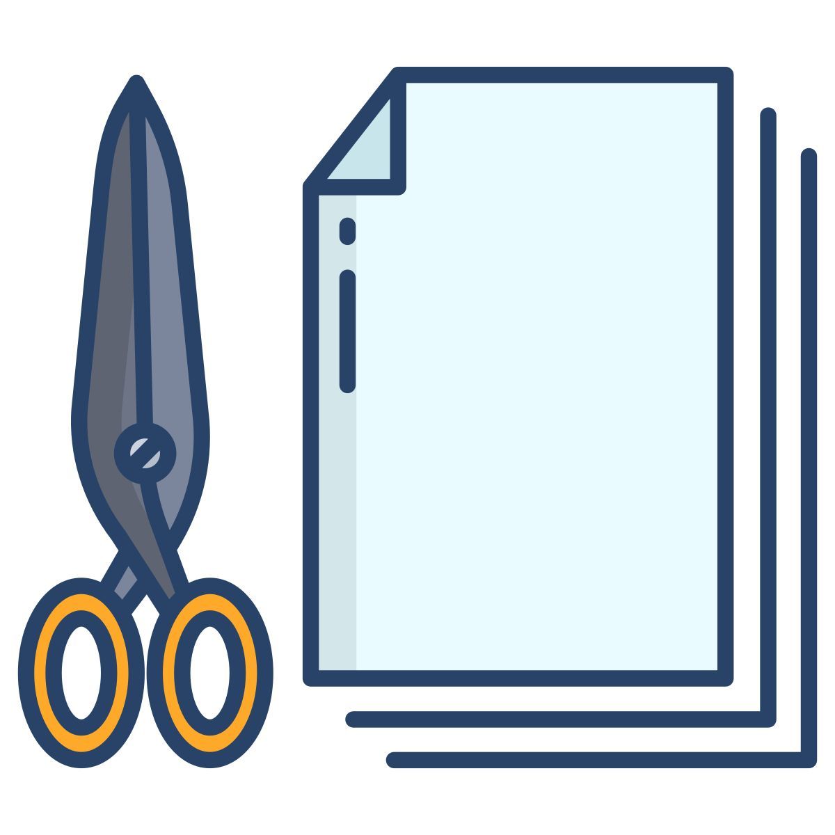 scissors and paper icon
