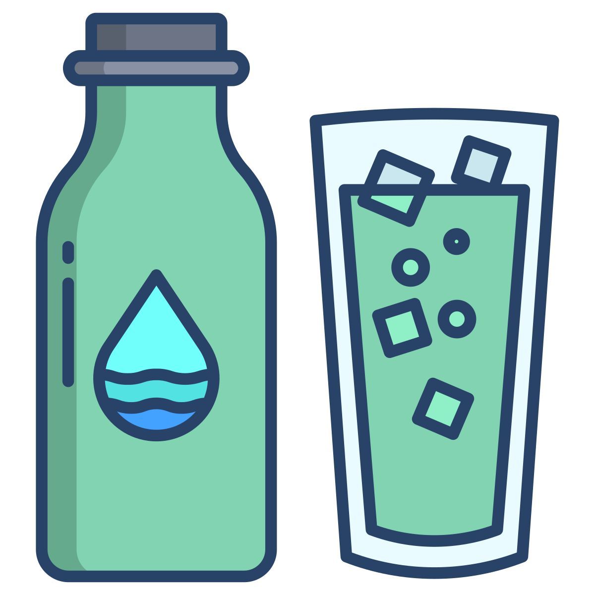 soft drink and water icon