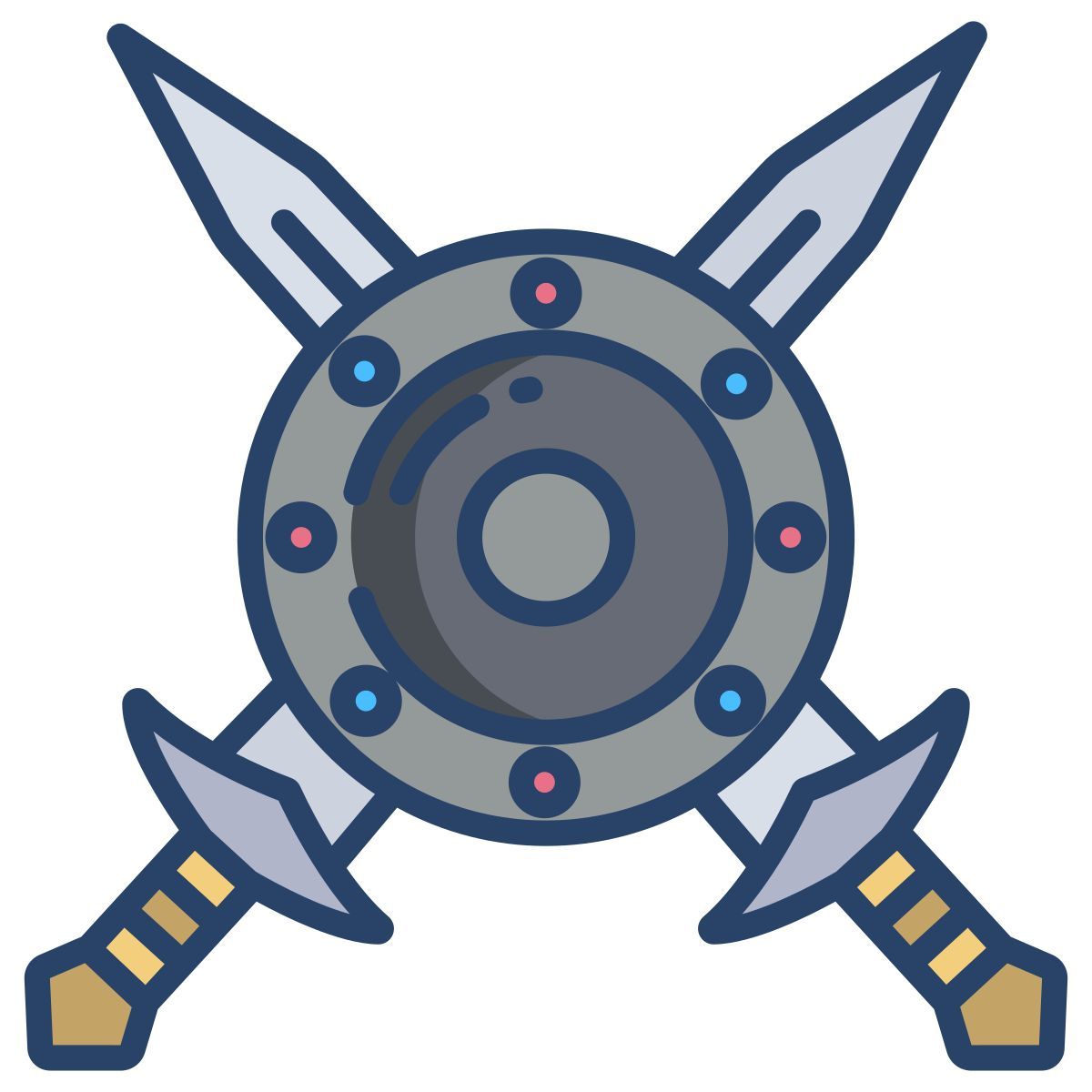 soldier shield and swords icon