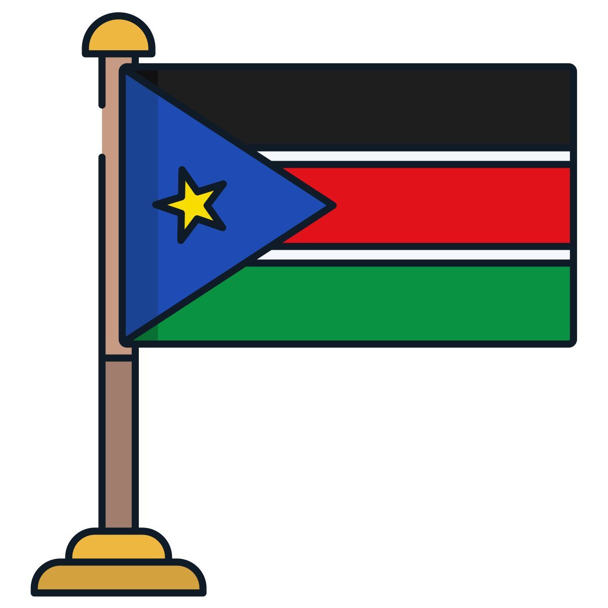 bandera de sudán del sur icon