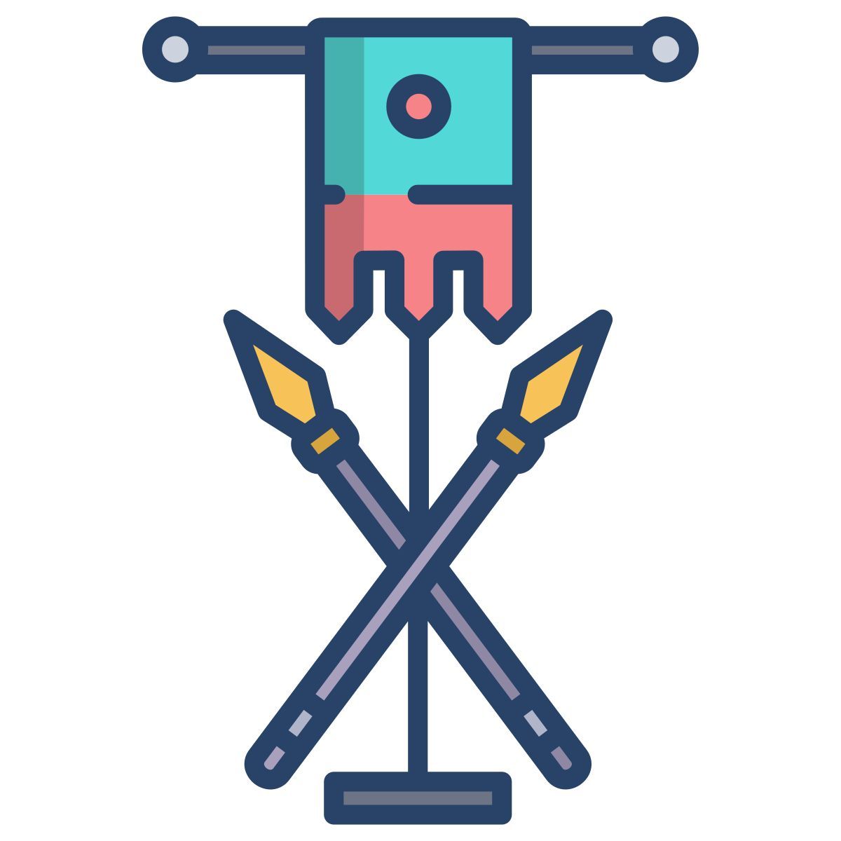 spear and flag icon