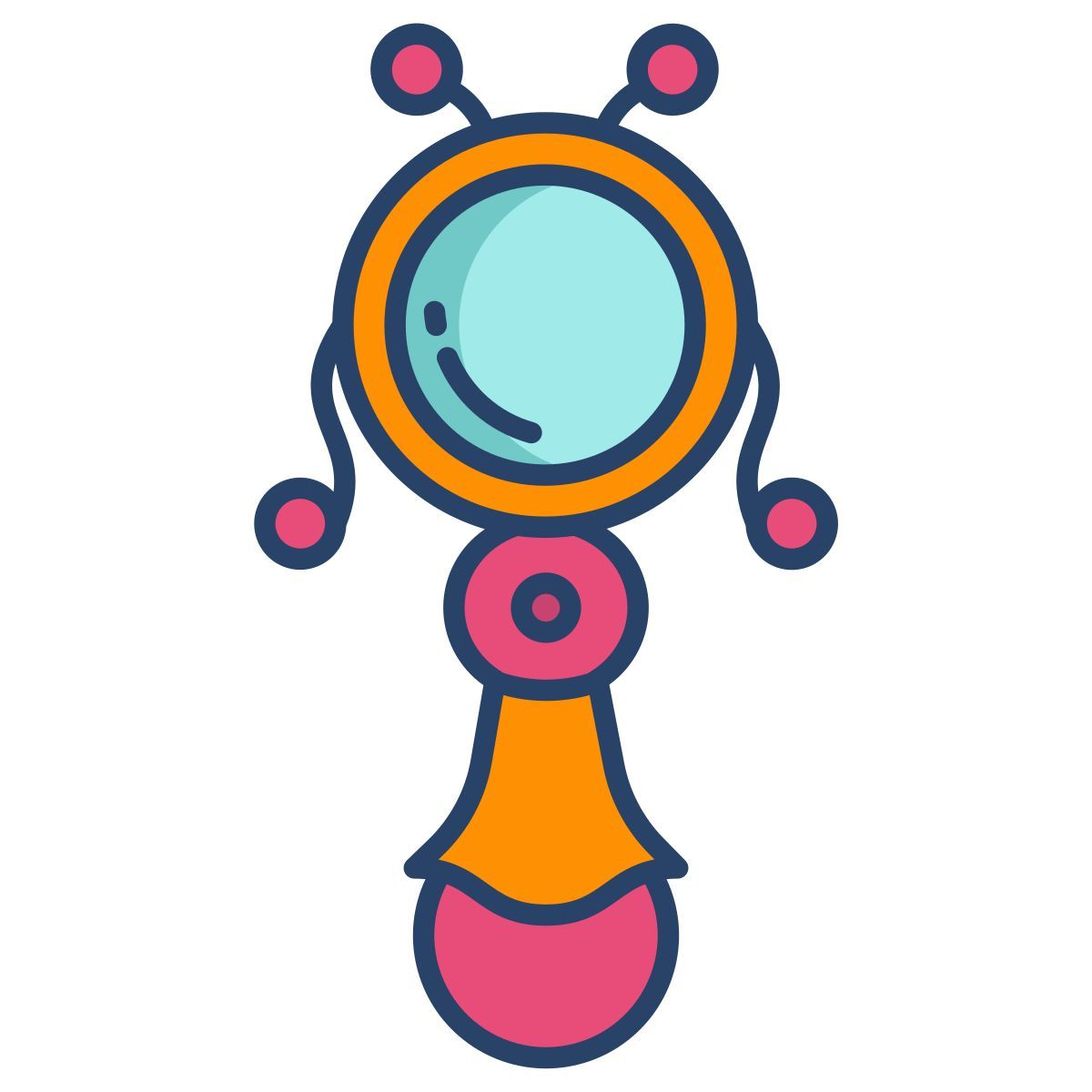 drehendes rasselspielzeug icon