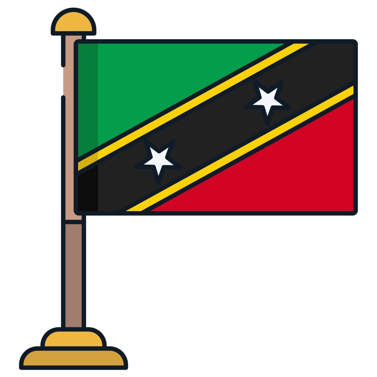 세인트키츠네비스 국기 icon