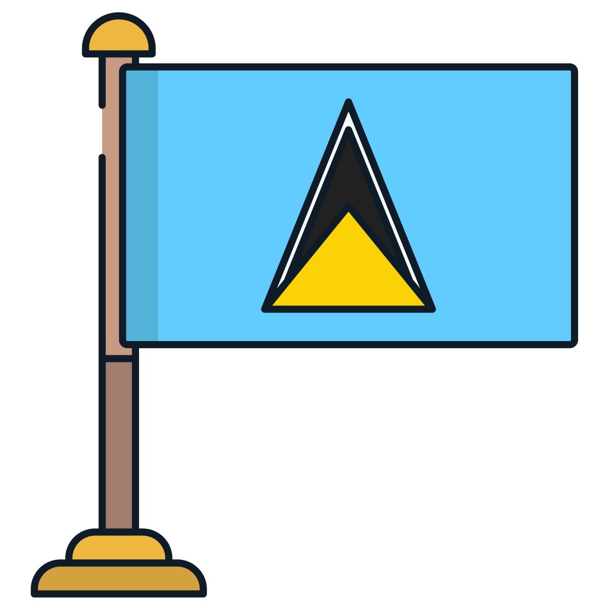 圣卢西亚旗 icon