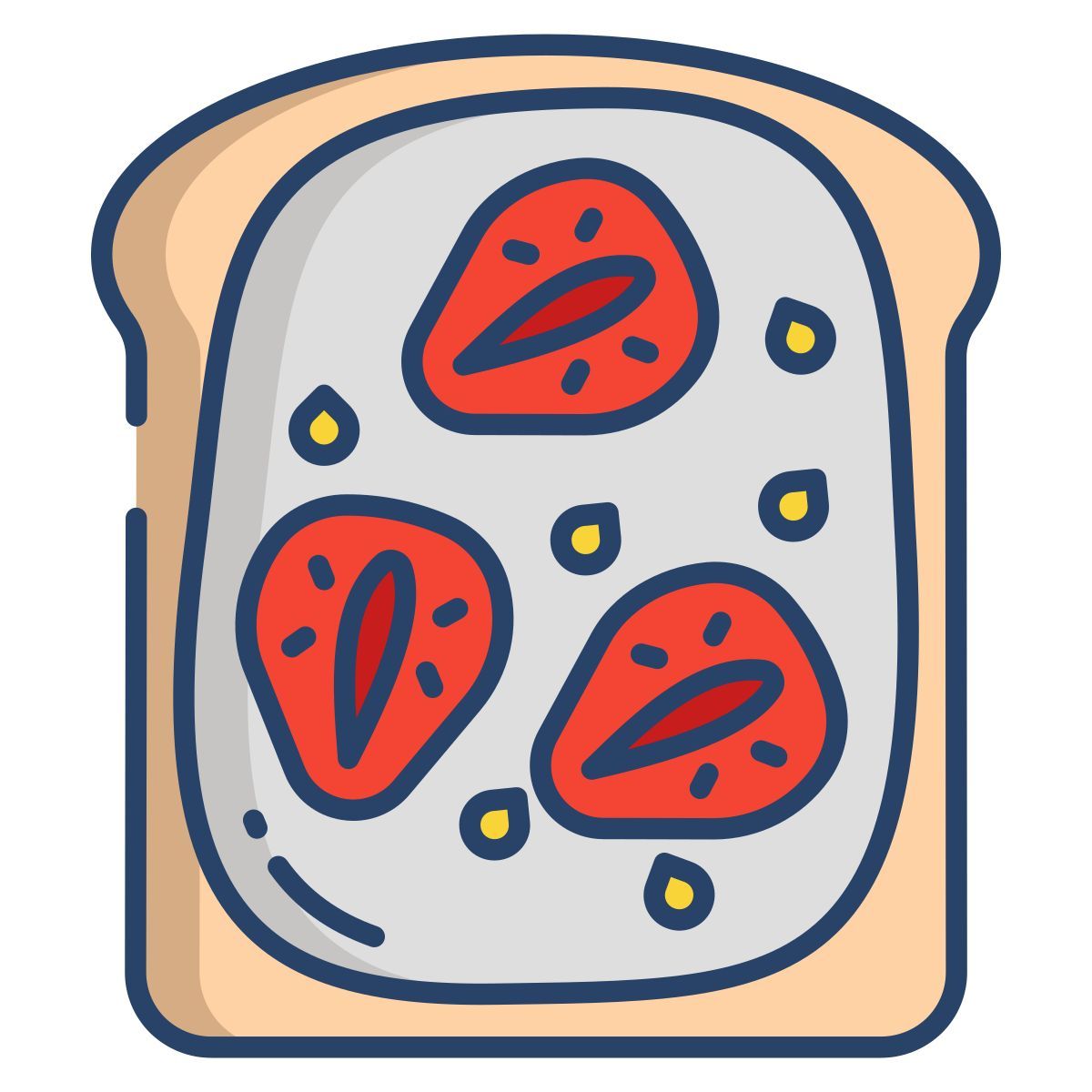 strawberry french toast icon