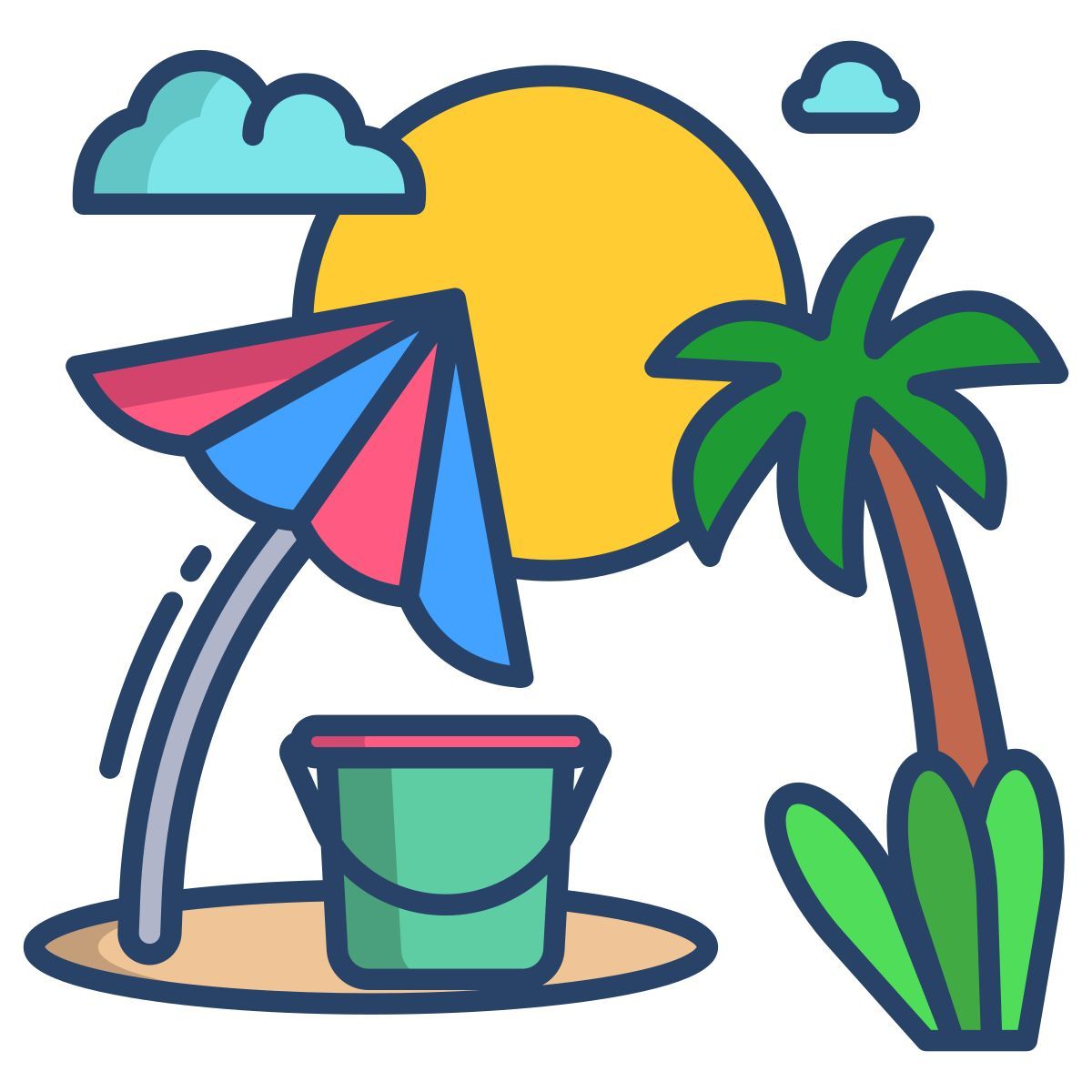 summer beach icon