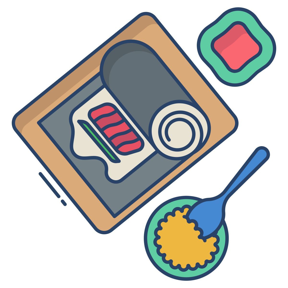 sushi making icon