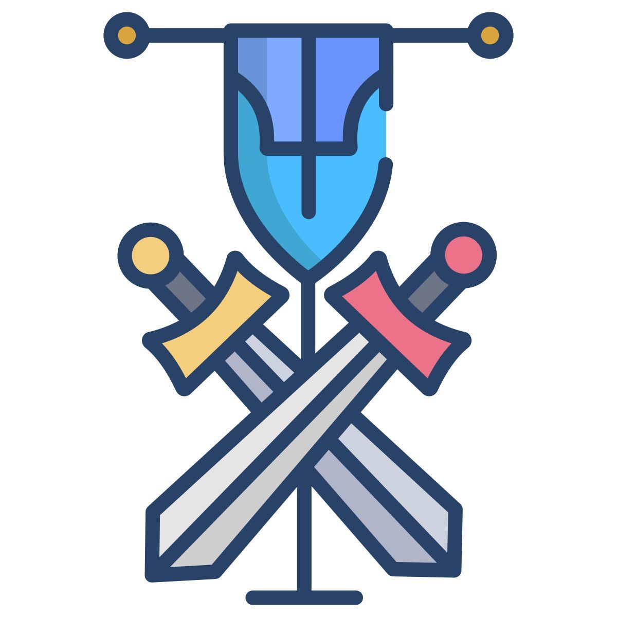 épée et drapeau icon